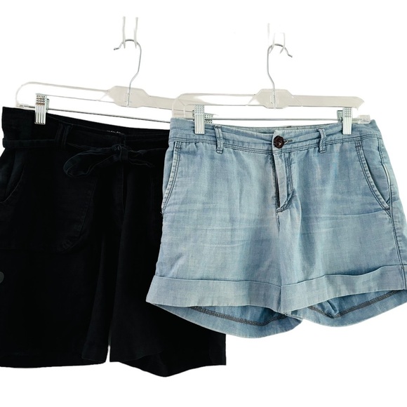 🖤💙Banana Republic Redoute: 2 Shorts Jeans USA2+ Linen USA4 with tags💙🖤 - Picture 2 of 8